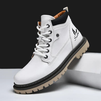 Bottes Cuir Homme Classiques - Chaussures Robustes et Confortables pour Homme