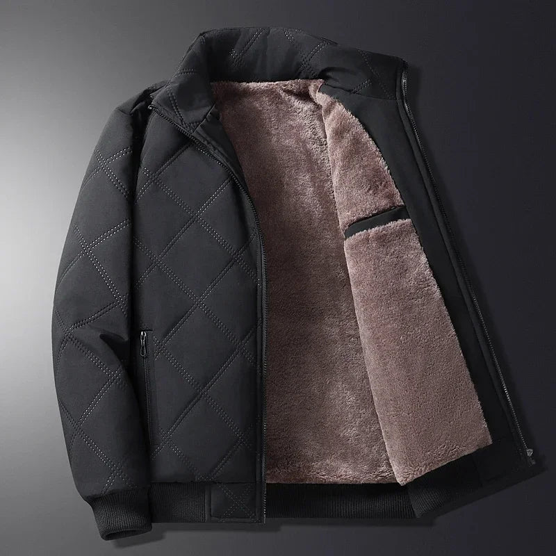 Manteau Homme Hiver Chic avec Capuchon et Fermeture Éclair