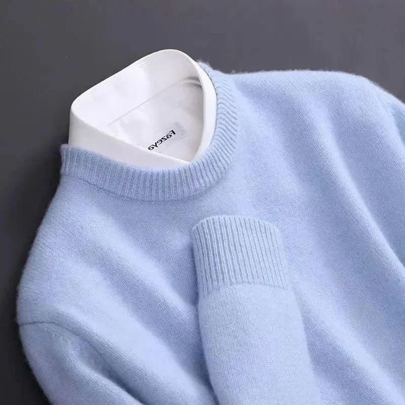 Pull D’Hiver Décontracté En Cachemire Pour Homme | Manches Longues