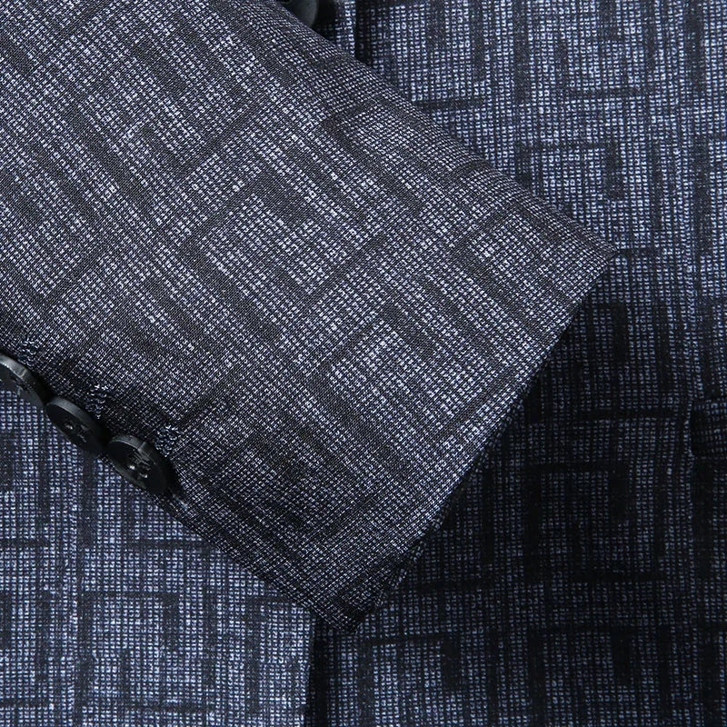 Blazer Homme Moderne à Carreaux Geométriques