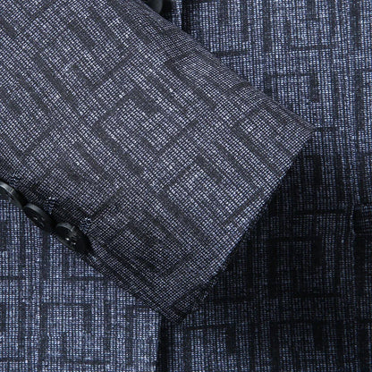 Blazer Homme Moderne à Carreaux Geométriques