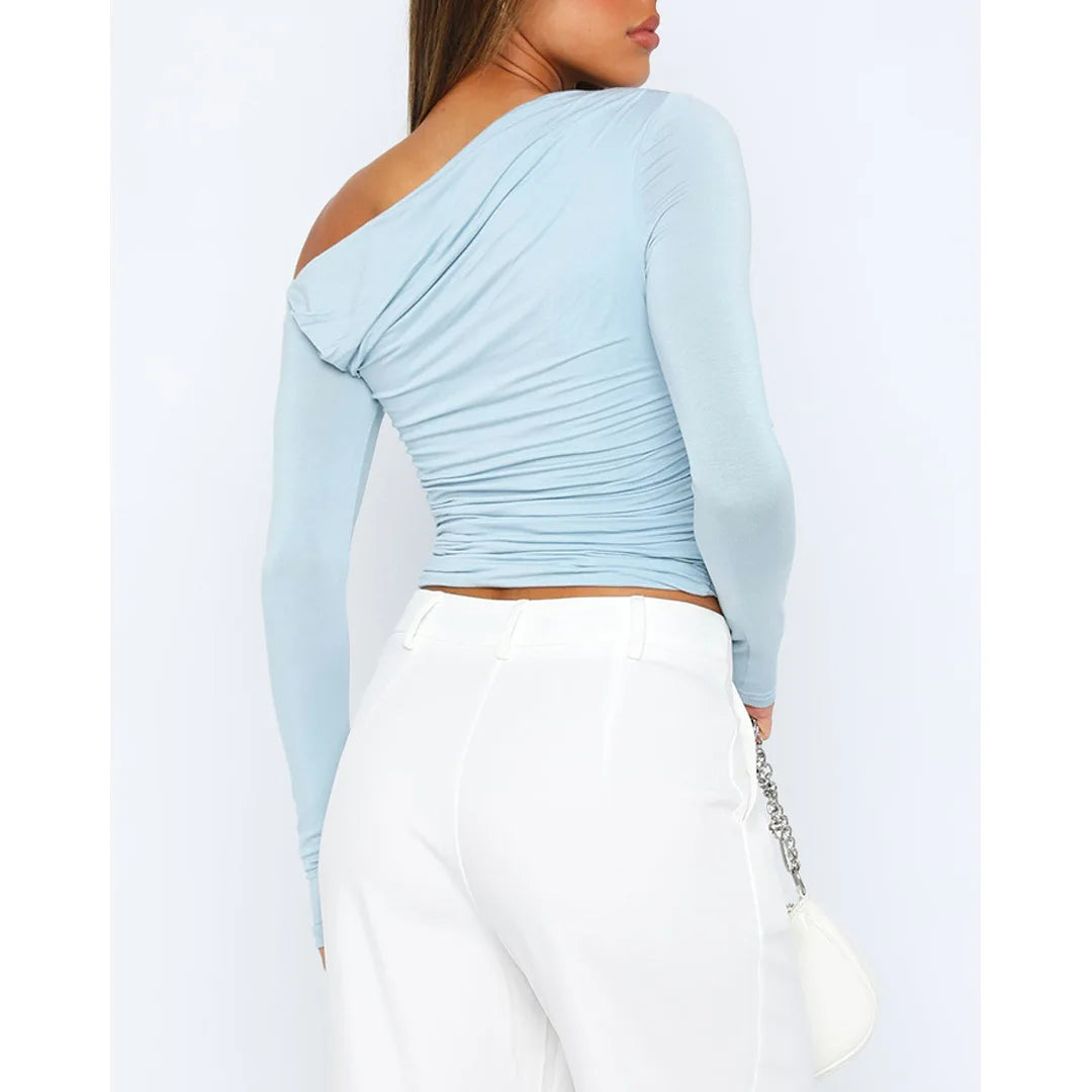 Top femme manches longues twisté chic et tendance