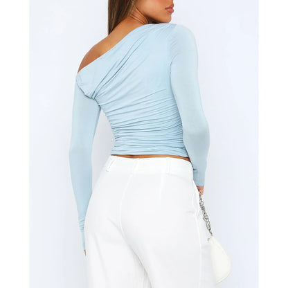 Top femme manches longues twisté chic et tendance