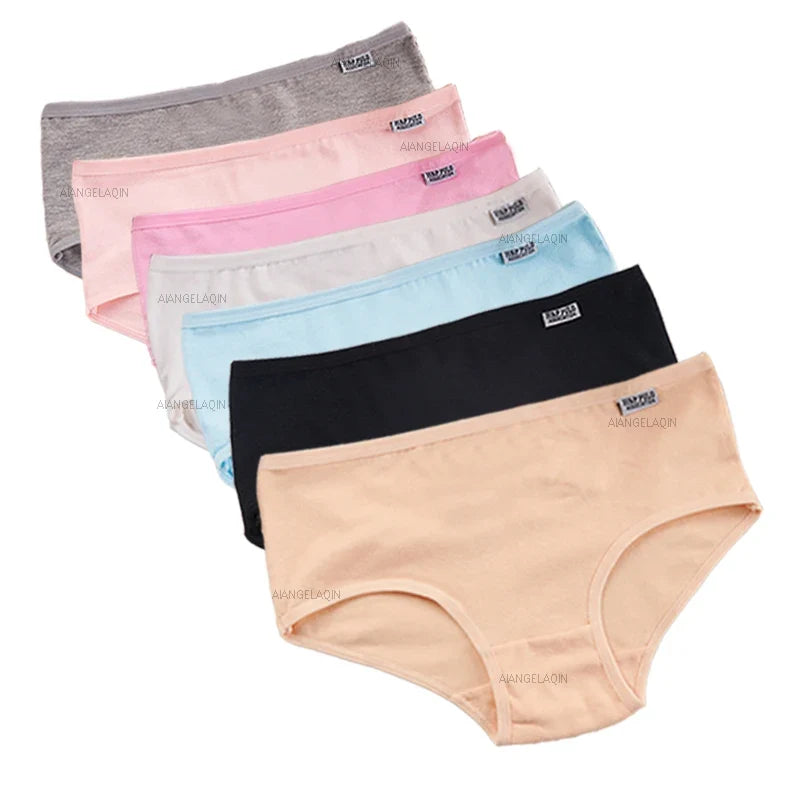 Lot de culottes Femme Coton Extensible Taille Moyenne Coupe