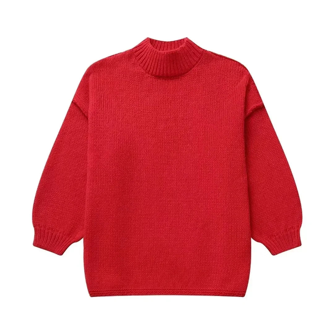 Pull Femme Laine Douce Hiver avec Écharpe Coordinée