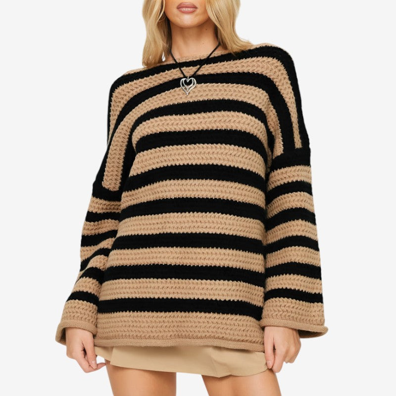 Pull Grande Taille Décontracté avec Manches Longues