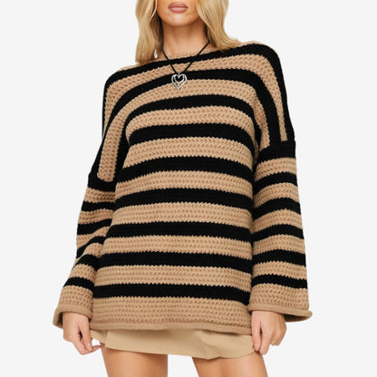 Pull Grande Taille Décontracté avec Manches Longues