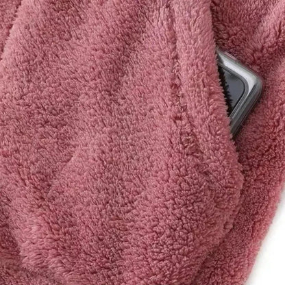Blouson Hiver Femme Douillet avec Fermeture Éclair