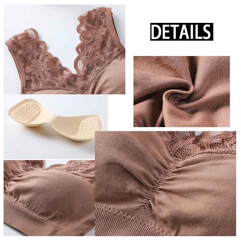 Soutien-gorge Femme Dentelle Sans Armature Confort Léger