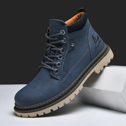 Bottes Cuir Homme Classiques - Chaussures Robustes et Confortables pour Homme