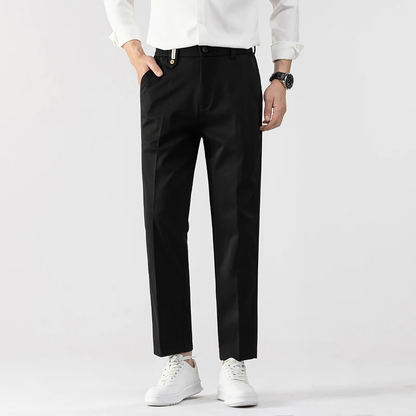 Pantalon Homme Beige Taille Haute Confort et Élégance