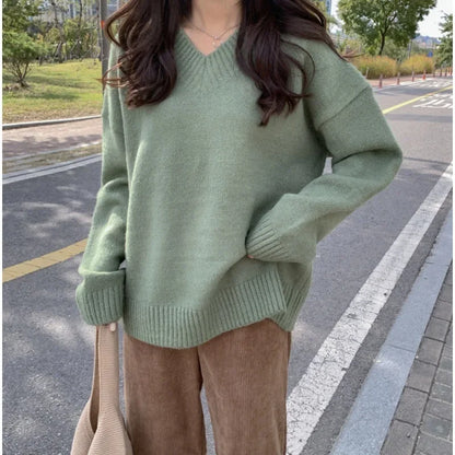 Pull Cachemire Femme Hiver Col En V
