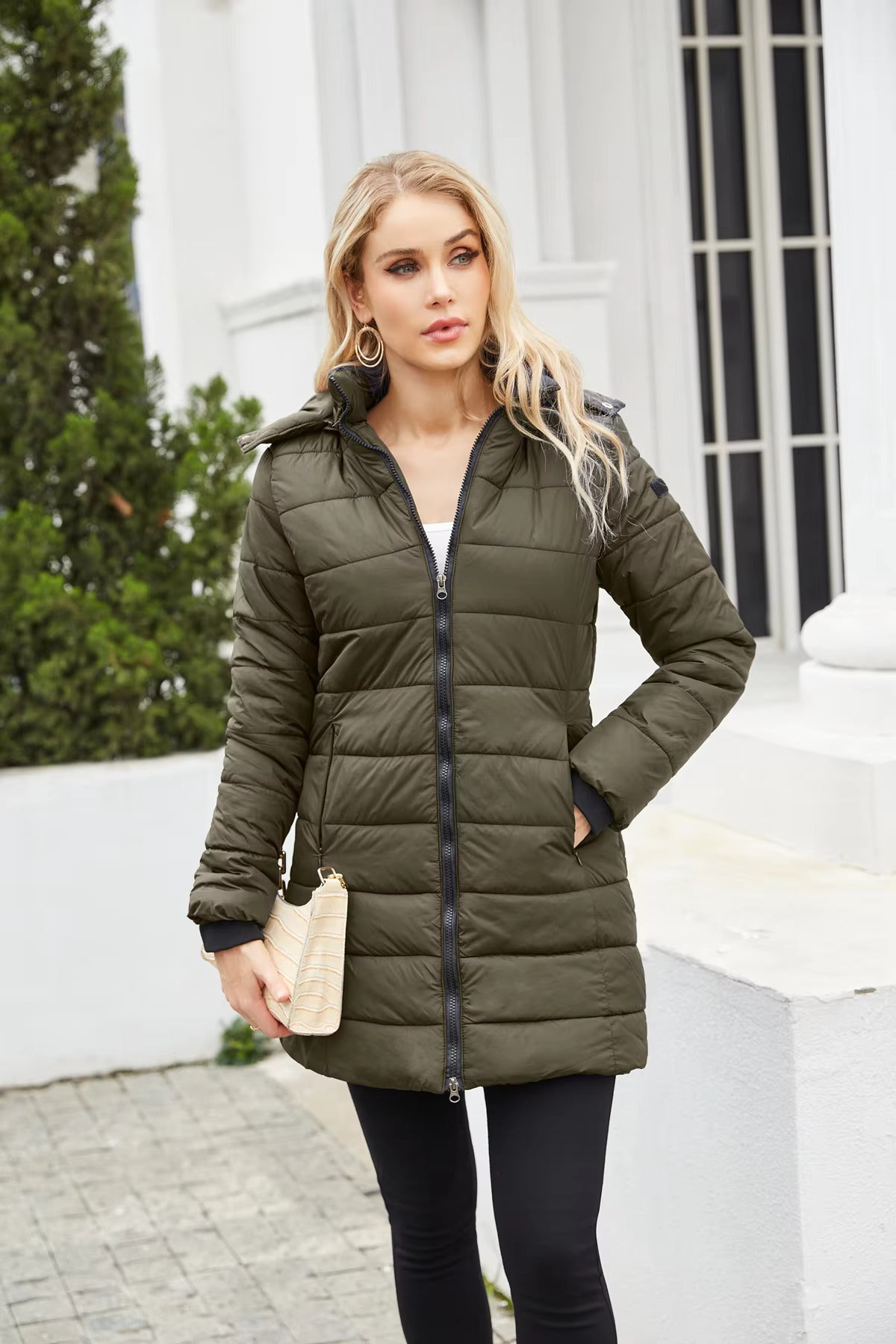 Doudoune Femme Hiver Chaude avec Capuche Détachable