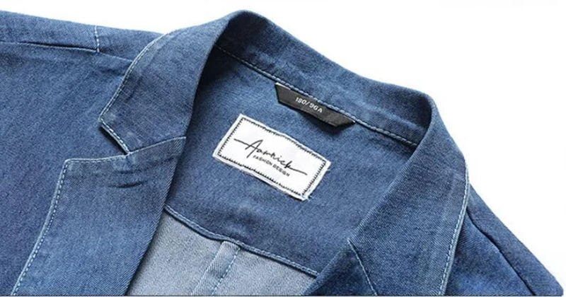Blazer Homme Denim Moderne Noir