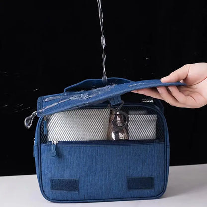 Trousse de toilette Unisexe Pliable avec Compartiments Suspendue