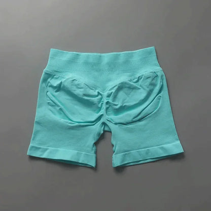 Short sport femme sans couture taille haute gainant