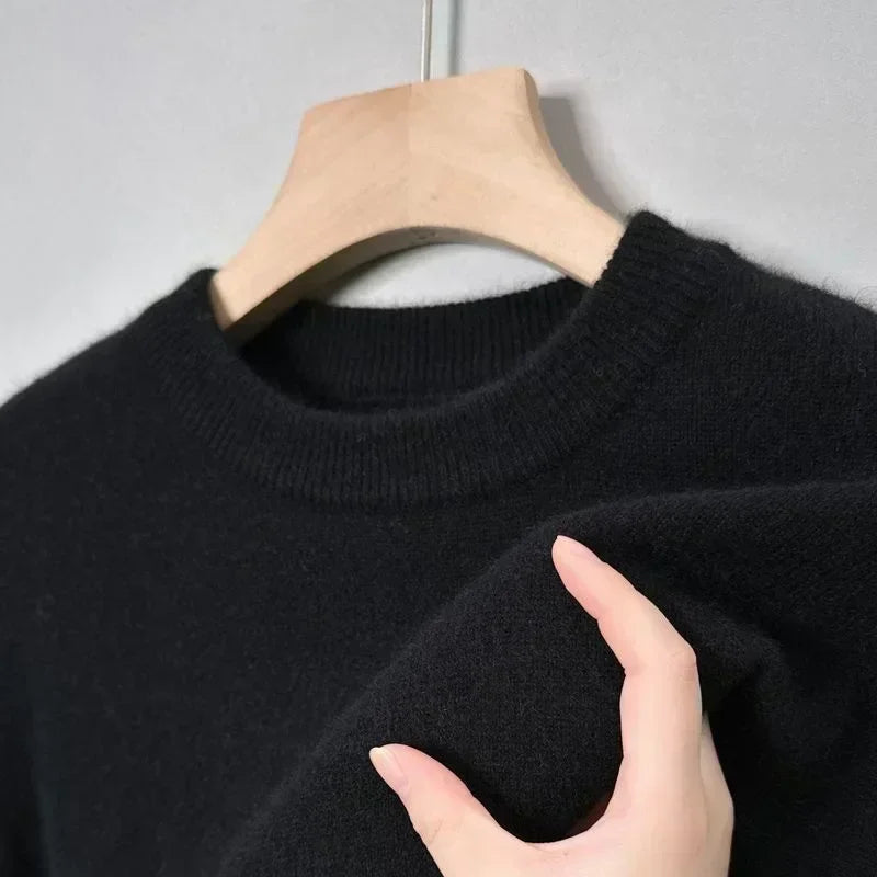 Pull Femme en Laine Merino Col Rond Marine
