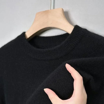 Pull Femme en Laine Merino Col Rond Marine