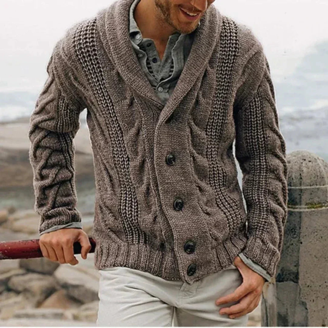 Cardigan Homme Hiver Manches Longues Décontracté