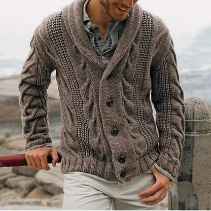 Cardigan Homme Hiver Manches Longues Décontracté