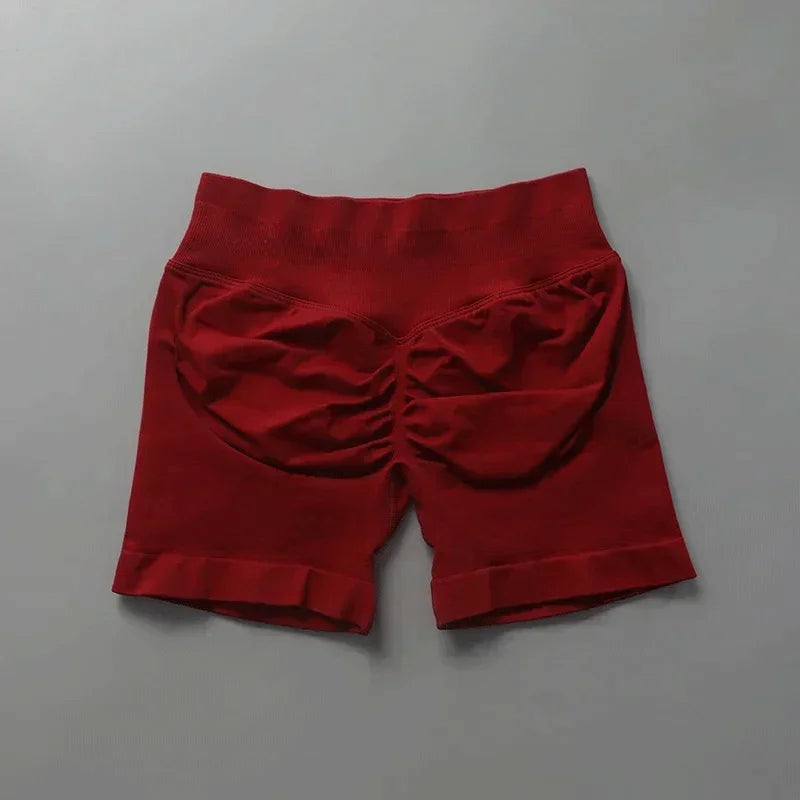 Short sport femme sans couture taille haute gainant