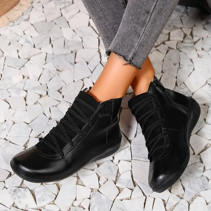 Bottines Femme Cuir Imperméable et Confort