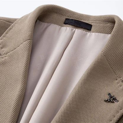 Blazer Homme Tissu Structuré Revers Classique Coupe Moderne