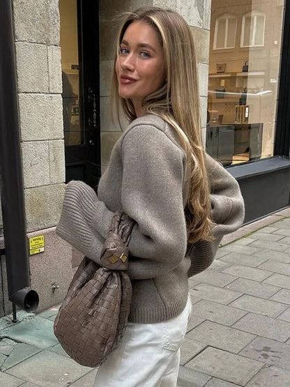 Cardigan Femme Tricot Élégant et Chaud