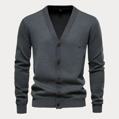 Cardigan Boutonné En Tricot Pour Homme | Manches Longues
