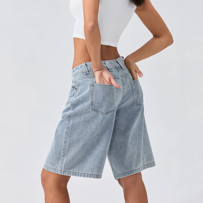Shorts Jeans Femme Décontractés Taille Relâchée