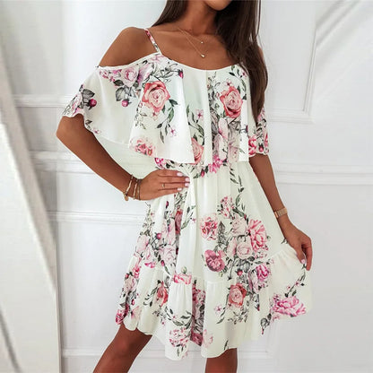 Robe Été Florale Décolleté Féminin