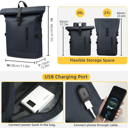 Sac à dos ordinateur portable Antivol avec port USB Unisexe