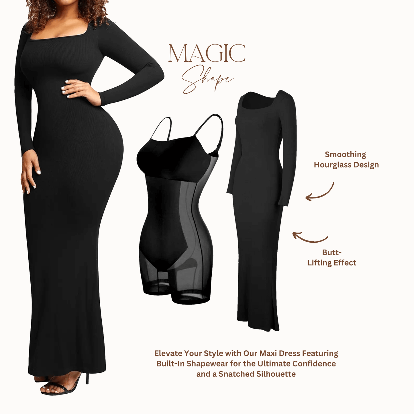 Robe Longue Noire Moulante Manches Longues