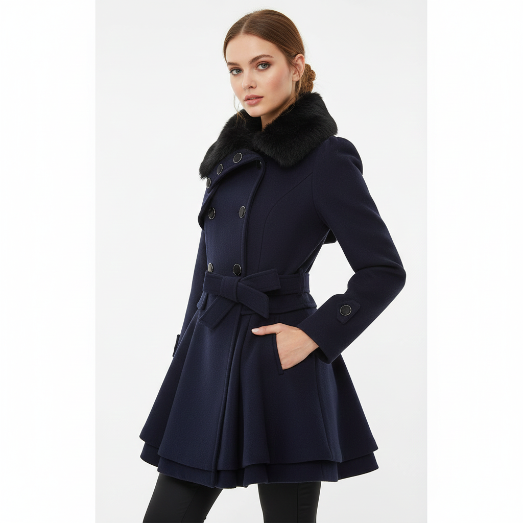 Manteau Femme Hiver Chic - Veste Longue Élégante avec Capuchon