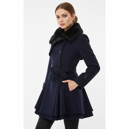 Manteau Femme Hiver Chic - Veste Longue Élégante avec Capuchon