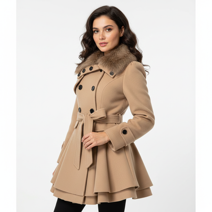 Manteau Femme Hiver Chic - Veste Longue Élégante avec Capuchon