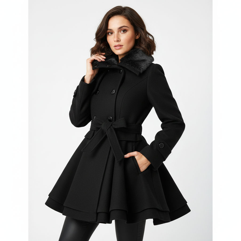 Manteau Femme Hiver Chic - Veste Longue Élégante avec Capuchon - PanierRoyale