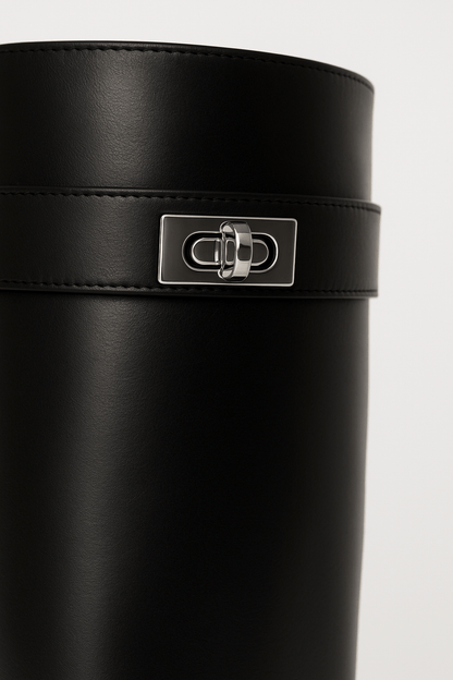 Bottes Féminines Élégantes à Talon Medium et Pointe Fine