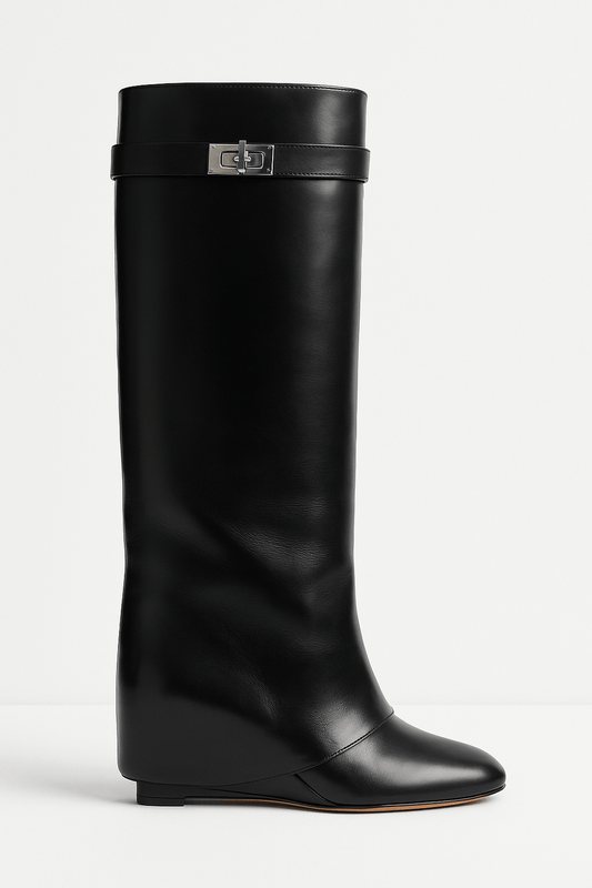 Bottes Féminines Élégantes à Talon Medium et Pointe Fine - BerlinGlamour
