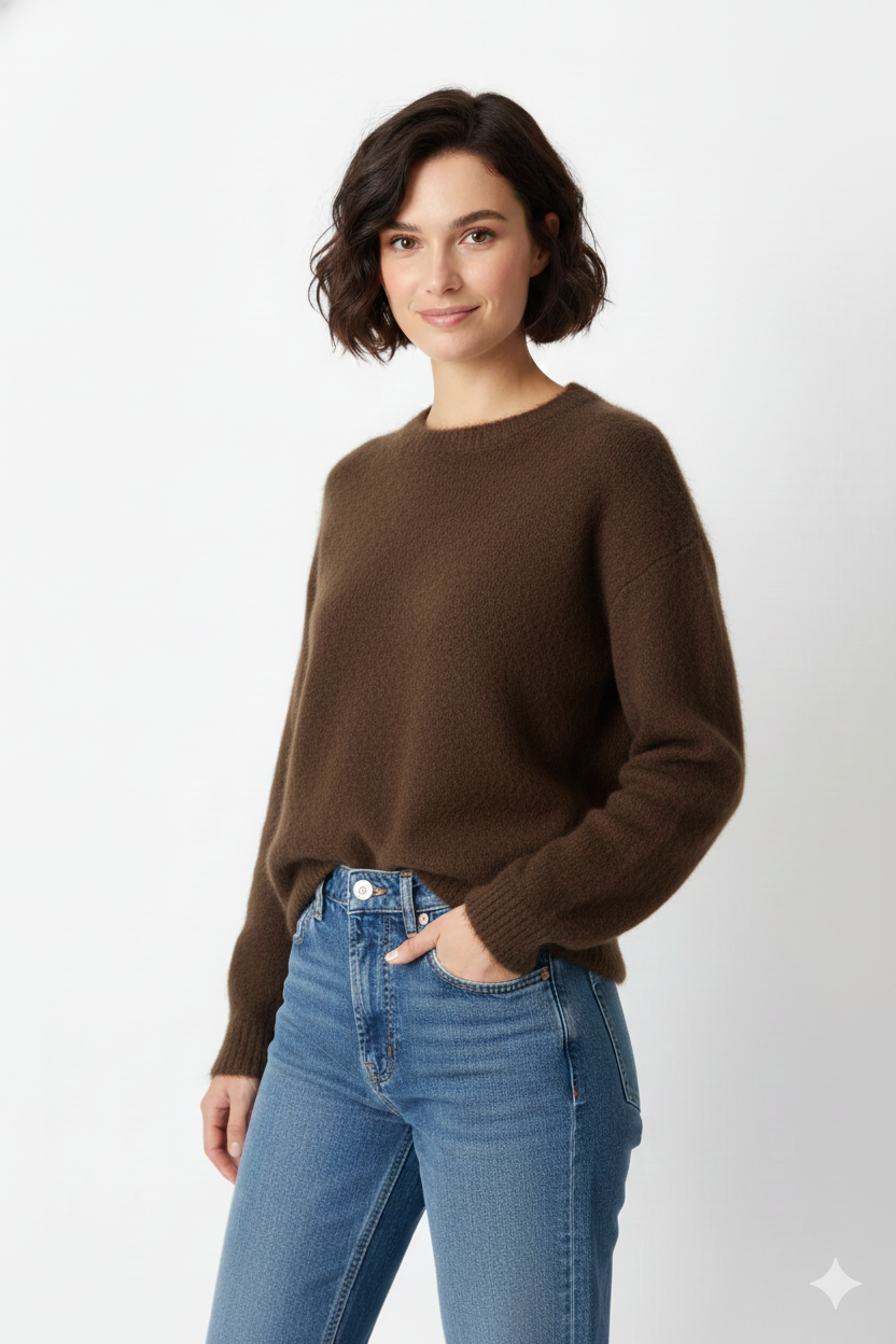 Pull Féminin Capuchon Doux en Mohair pour Femme - PanierRoyale
