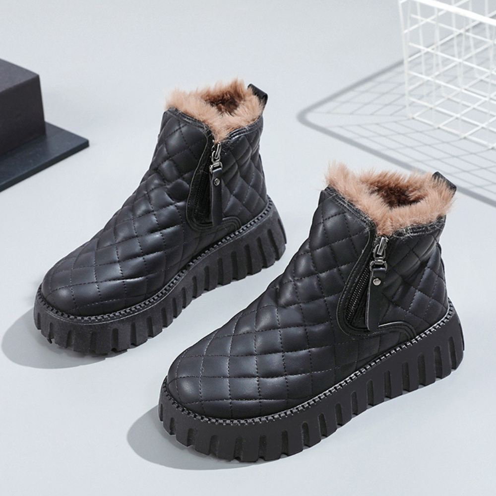 Bottes de Neige Femmes Imperméables et Chauffantes