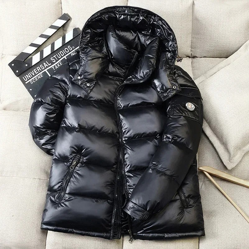 Doudoune Hiver Homme Noir Étanche et Chaude - PanierRoyale