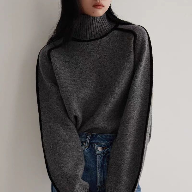 Pull à Col Montant Féminin Chic - luxestyle