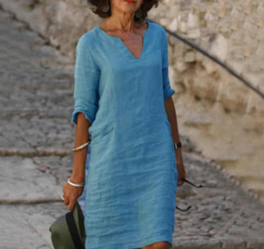 Robe Été Femme Légère et Élégante en Soie - PanierRoyale