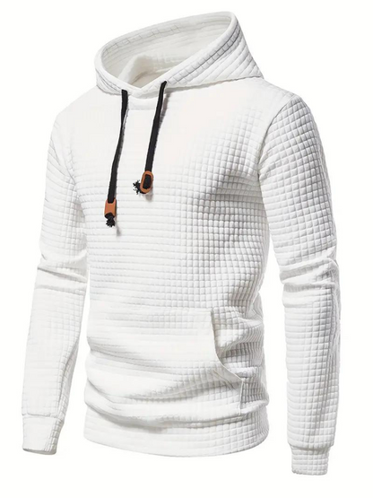 Sweat À Capuche Décontracté En Tricot Gaufré Pour Homme | Automne