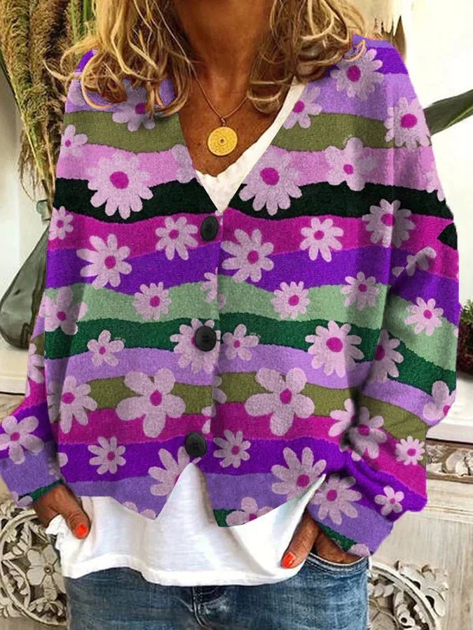 Cardigan Femme Décontracté Boutons en Bois - PanierRoyale