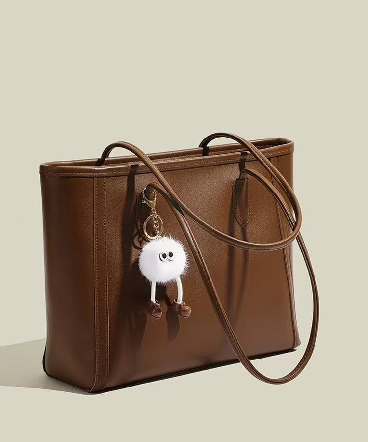 Grandes sacs à bandoulière en cuir brun classiques - EasyApparels