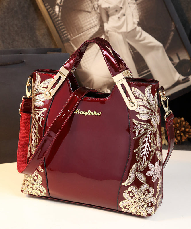 Grand sac à main brodé de strass noir - EasyApparels