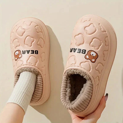Pantoufles Chauffantes Peluche Intérieur Imperméables
