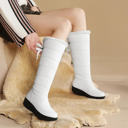 Bottes Fourrure Artificielle Chauffantes et Antidérapantes